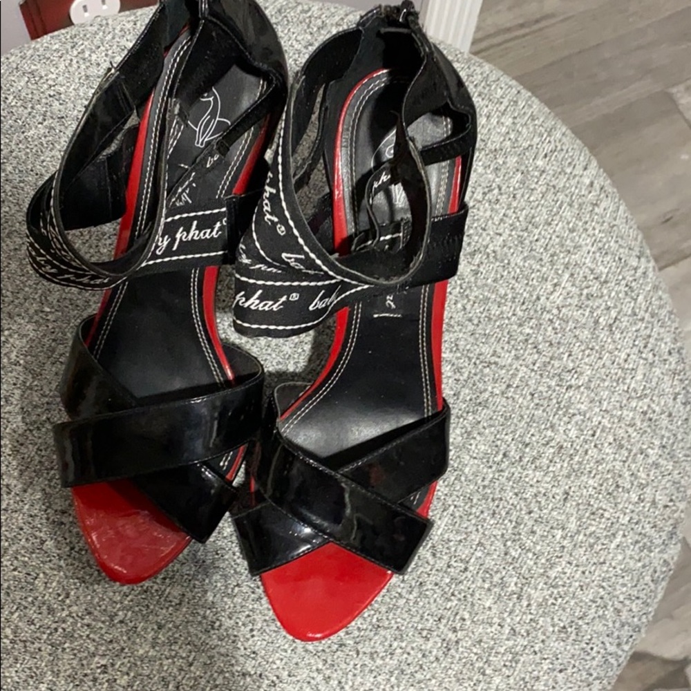 Baby Phat Red & Black Stilettos (Size 9)